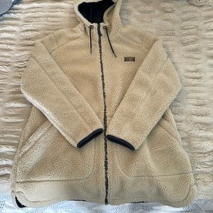 LLBean women’s mountain pile fleece coat